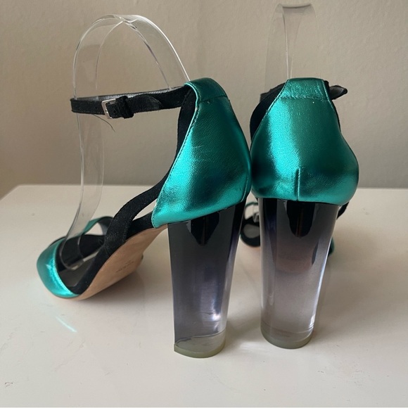 MONIQUE LHUILIER Metallic clear heel high heels - Picture 6 of 10